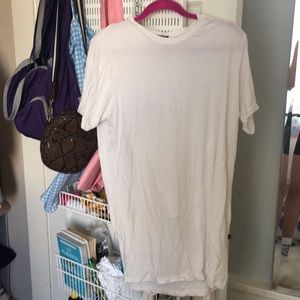 white long brand melville tee shirt